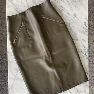 ‘Zara’ Faux-Leather High-Waisted Pencil Skirt, M